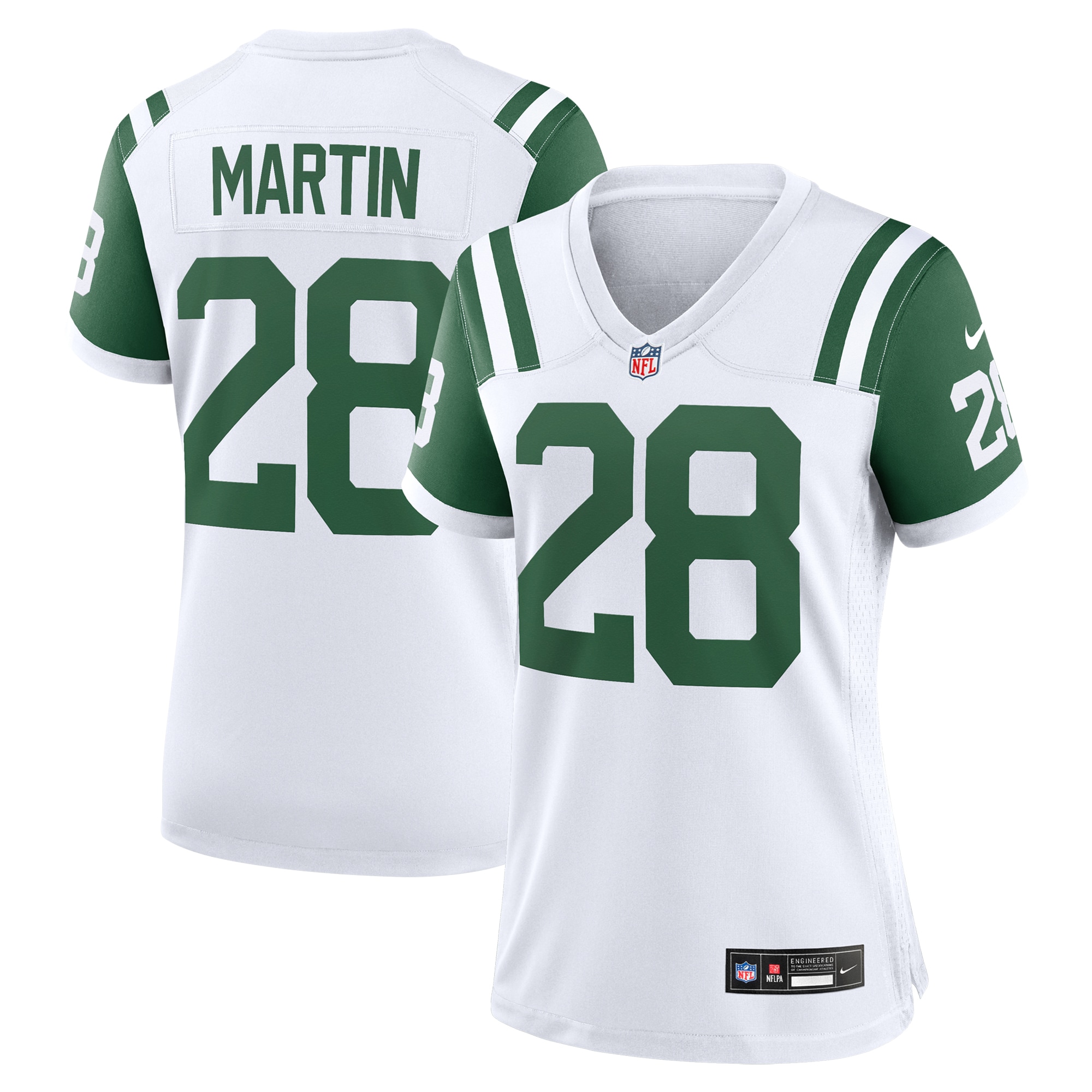 New York Jets Curtis Martin White Classic Alternate Retired Player Game NFL Jersey Women's