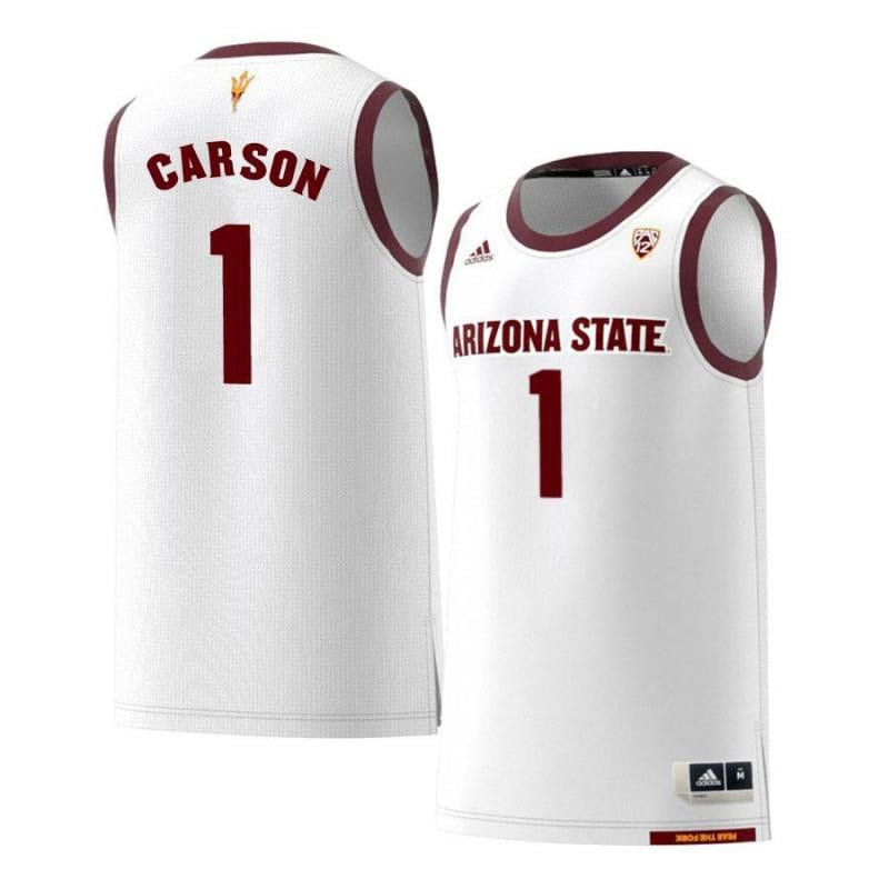 1 Jahii Carso White Retro Arizona State Sun Devils NCAA Jersey Men's