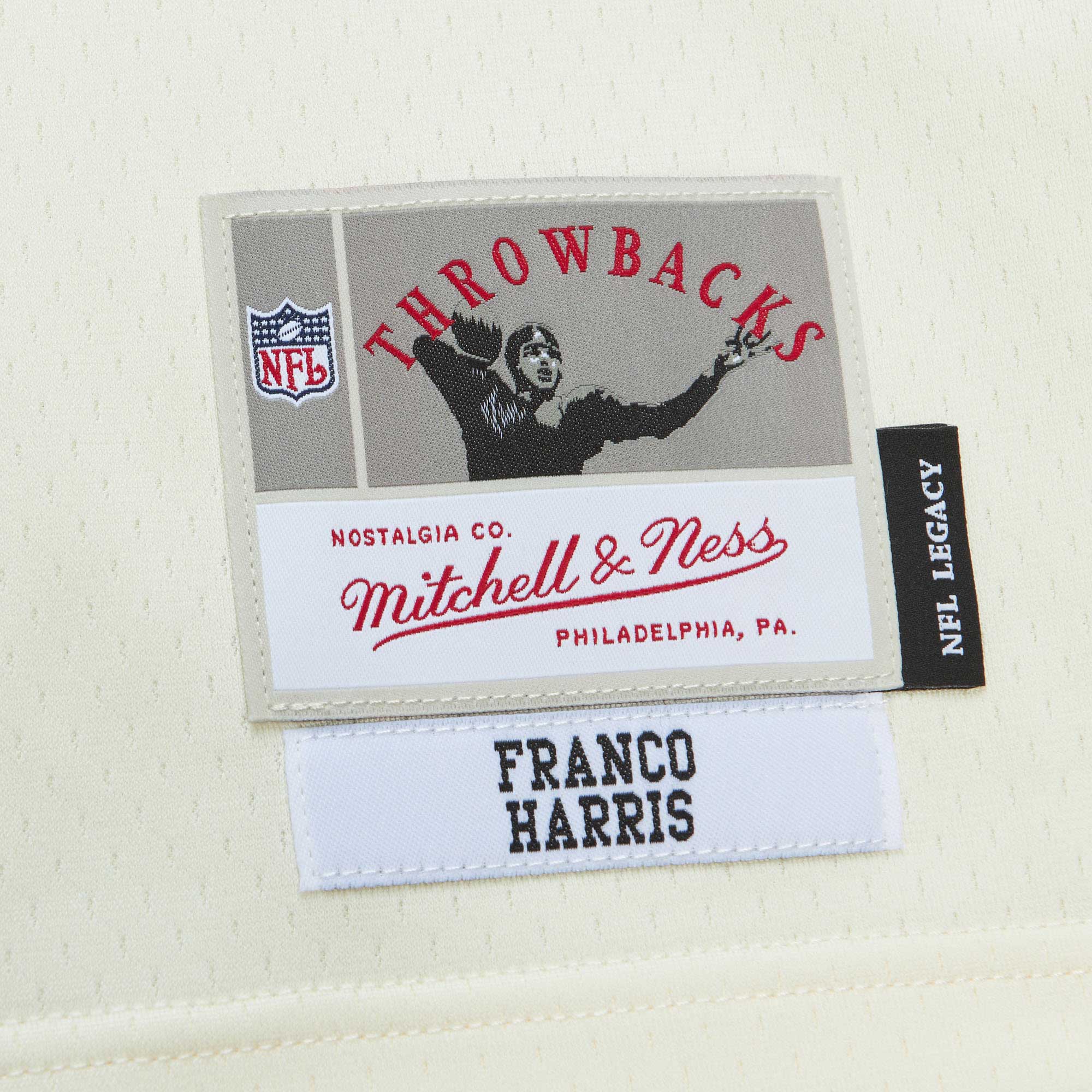 Pittsburgh Steelers Franco Harris Mitchell Ness Cream Chainstitch Legacy NFL Jersey Men's