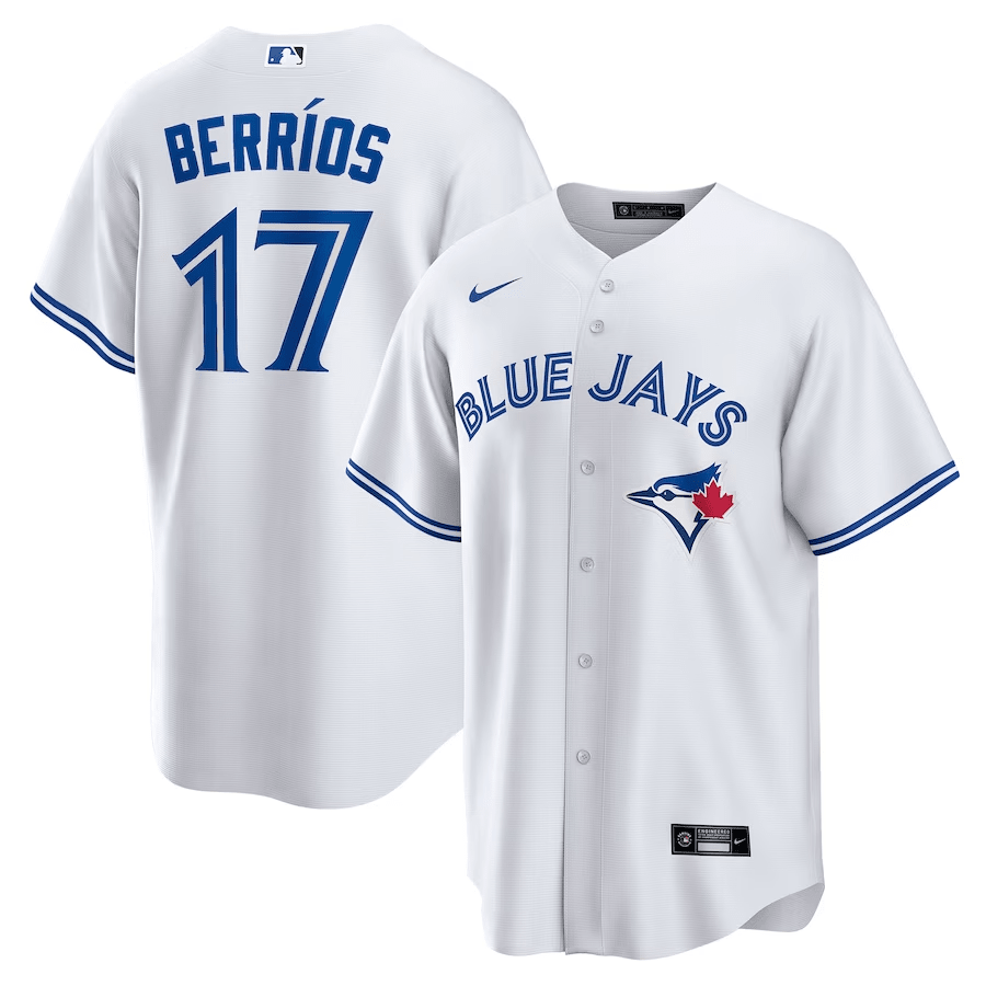 Jos? Berr?os 17 Toronto Blue Jays Home White MLB Jersey Men's