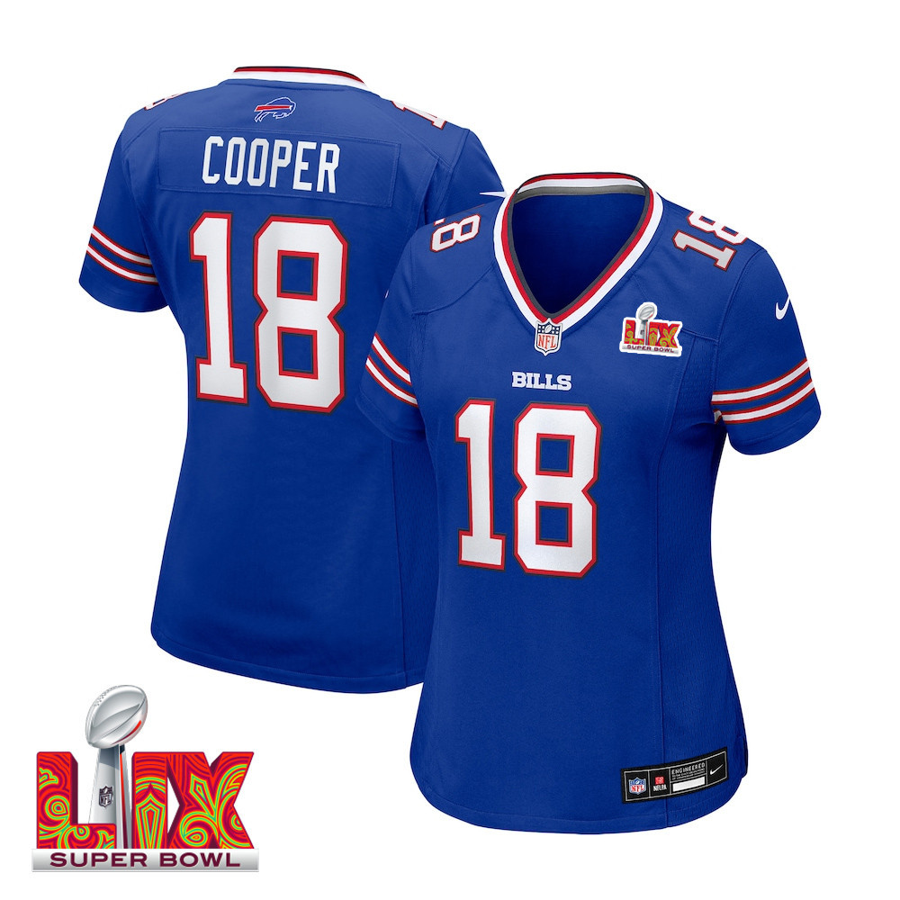 Amari Cooper #18 Buffalo Bills Super Bowl LIX Royal NFL Jersey Women's