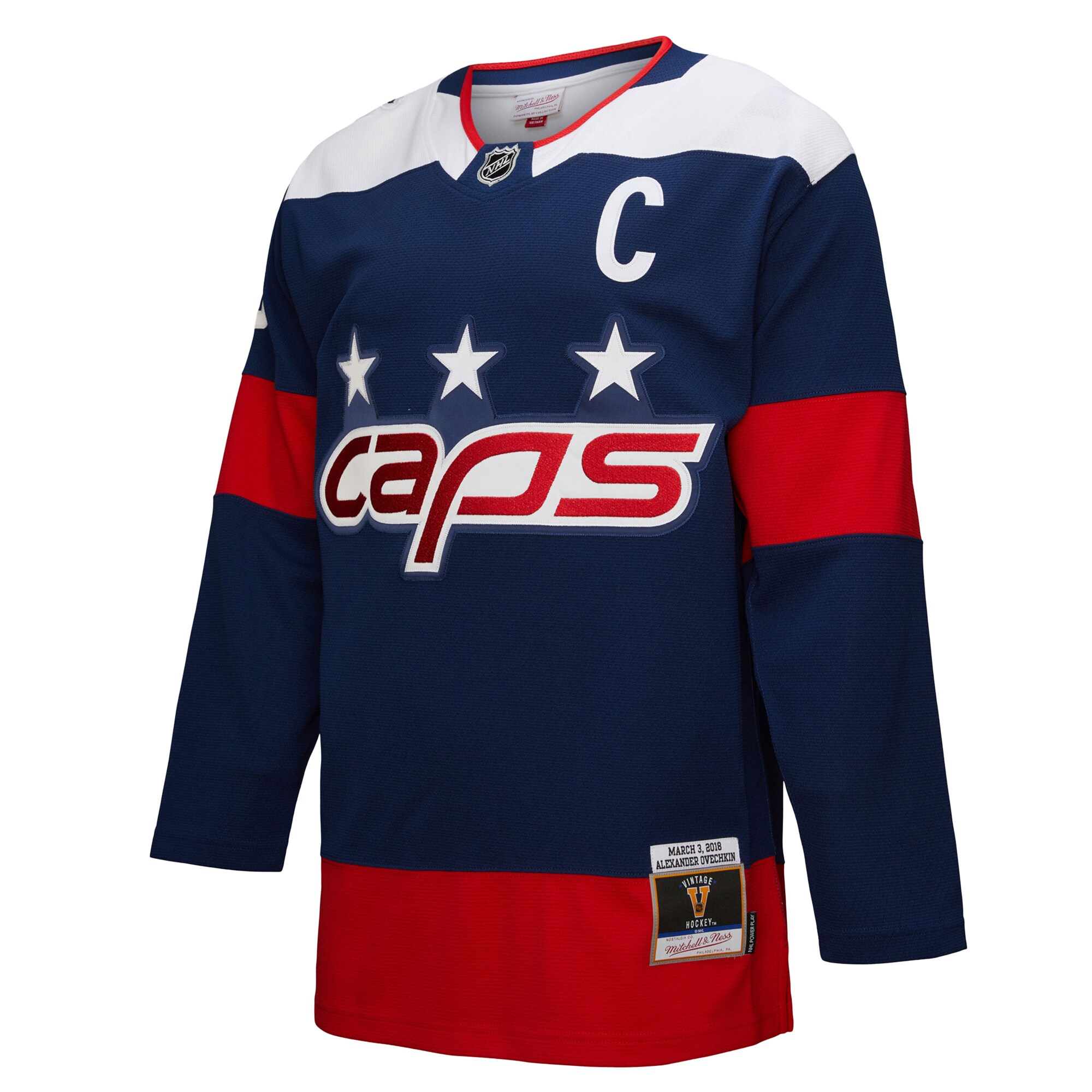Washington Capitals Alexander Ovechkin Mitchell Ness Navy Power Play NHL Jersey Men's