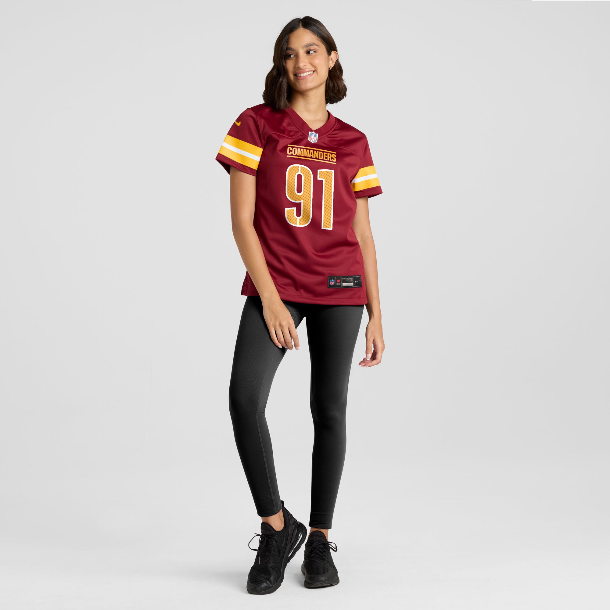 Washington Commanders Carl Davis Jr. Burgundy Team Game NFL Jersey Women's