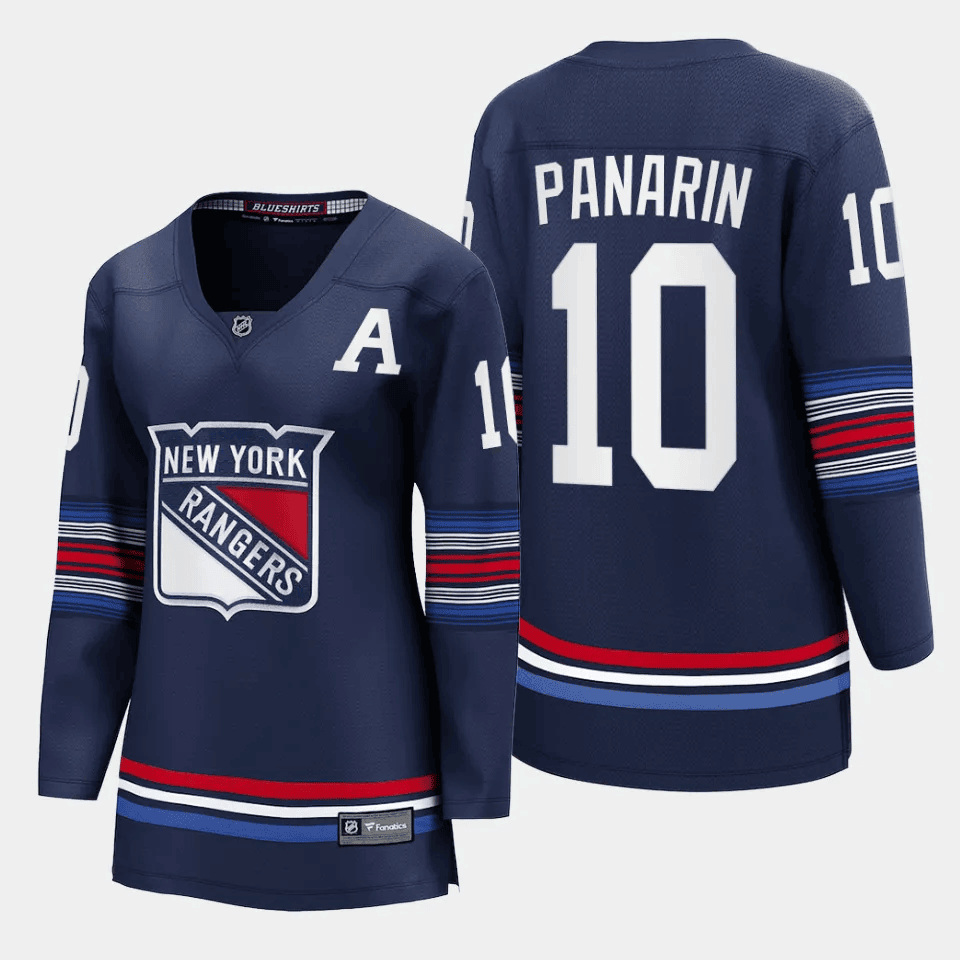 Artemi Panarin 10 New York Rangers Alternate Premier Breakaway Navy NHL Jersey Women's