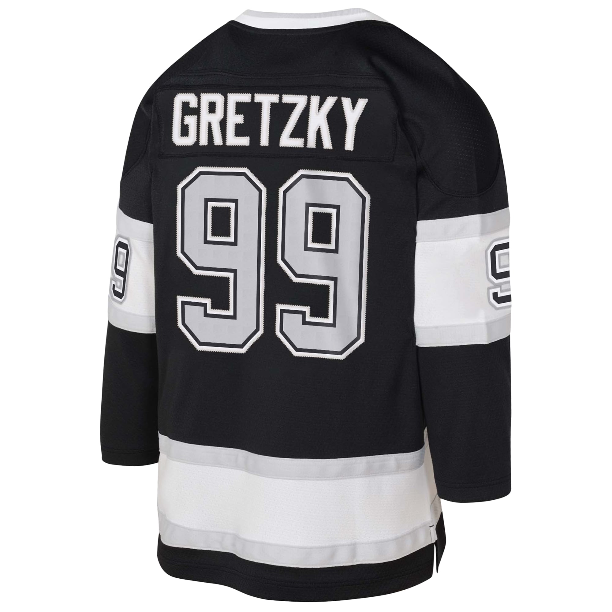 Los Angeles Kings Wayne Gretzky Mitchell Ness Black 1992/93 Captain Patch Blue Line Player NHL Jersey Youth