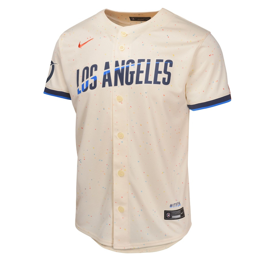 Los Angeles Dodgers 2024 City Connect Limited Cream MLB Jersey Youth