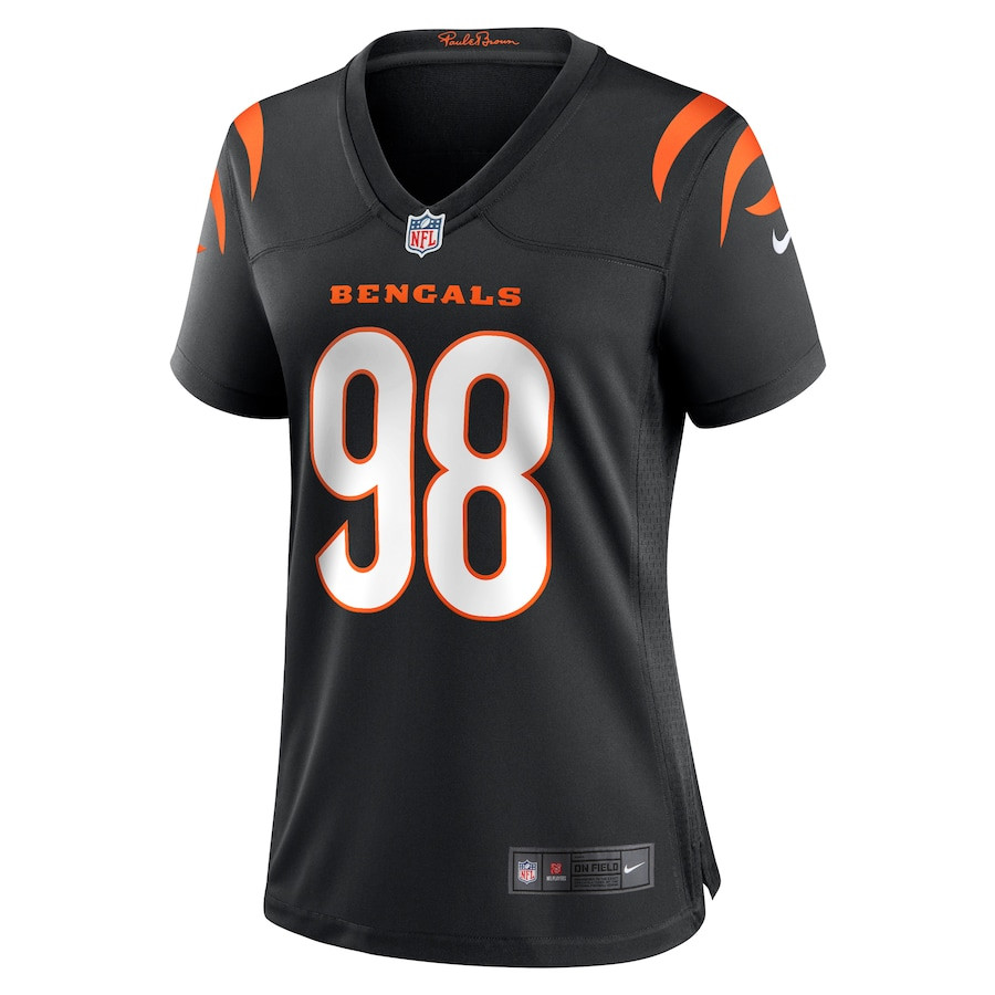 Sheldon Rankins 98 Cincinnati Bengals Game Black NFL Jersey Women's