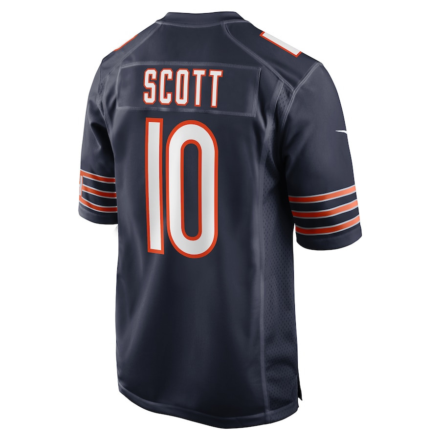 Tyler Scott 10 Chicago Bears Game Navy NFL Jersey Men's