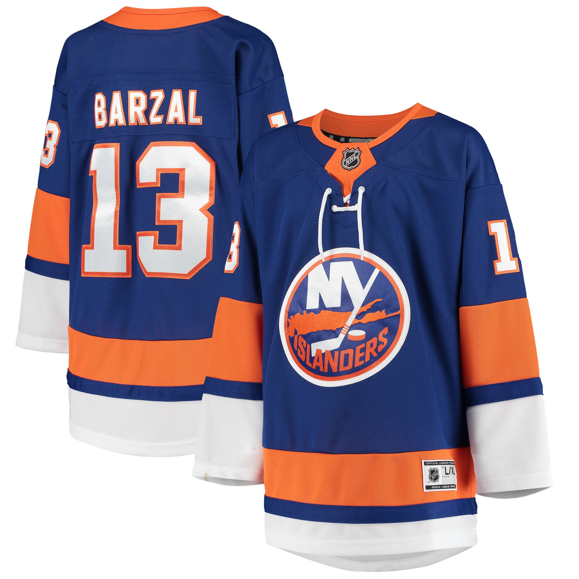 New York Islanders Mathew Barzal Royal Home Premier Player NHL Jersey Youth