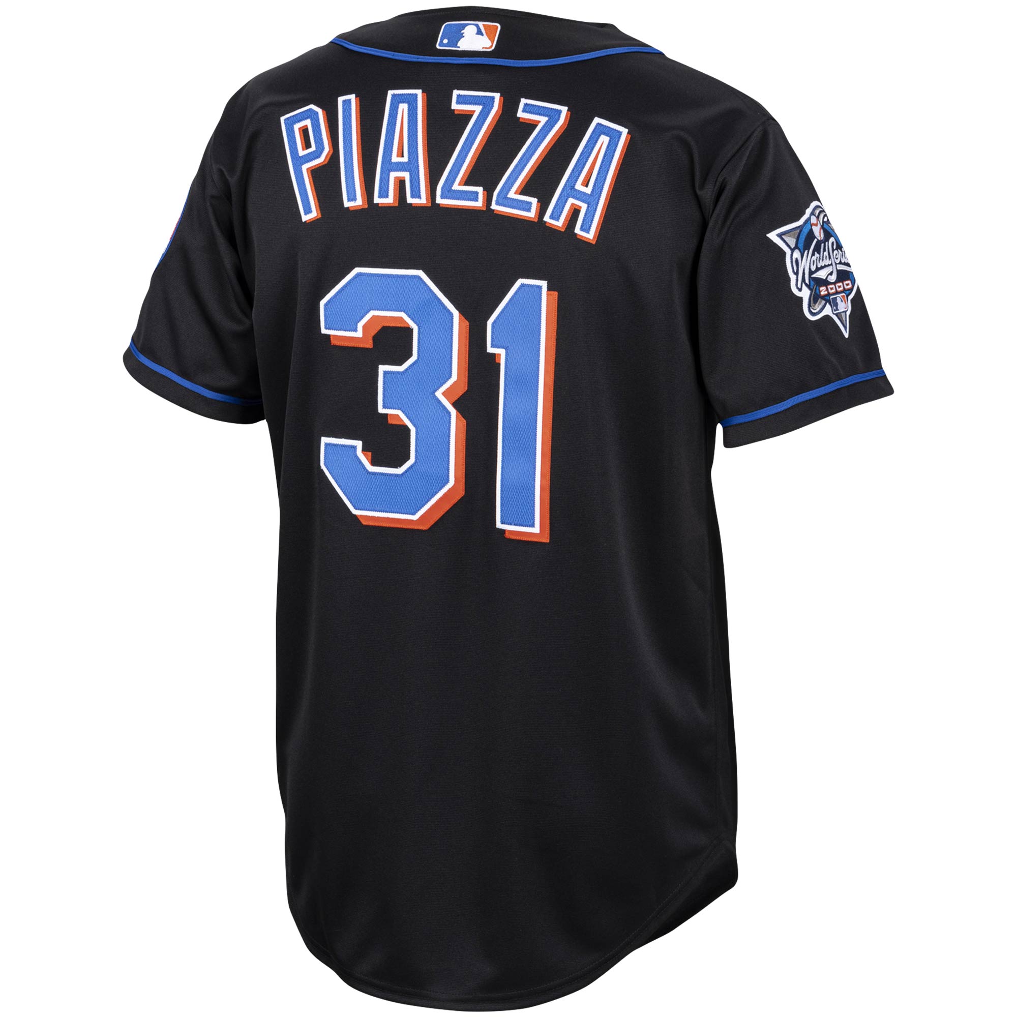 New York Mets Mike Piazza Mitchell Ness Black Alternate 2000 Cooperstown Collection MLB Jersey Men's