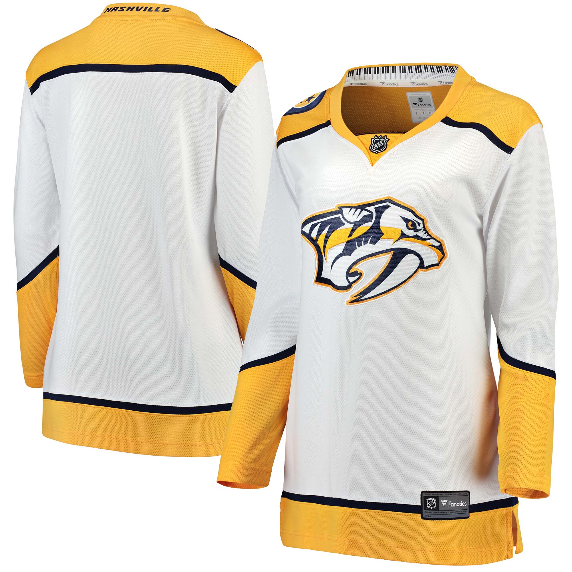 Nashville Predators White Away Breakaway NHL Jersey Women's