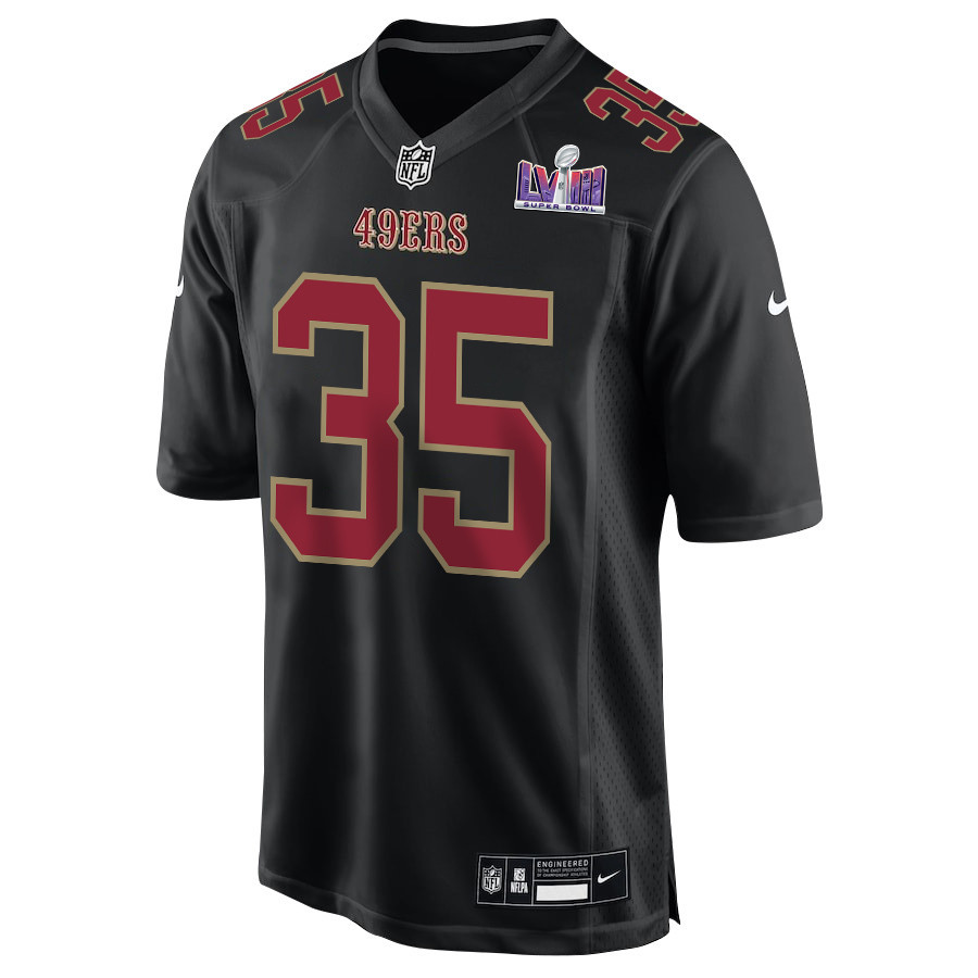 Erik Harris 35 San Francisco 49ers Super Bowl LVIII Patch Fashion Game Carbon Black NFL Jersey Men's