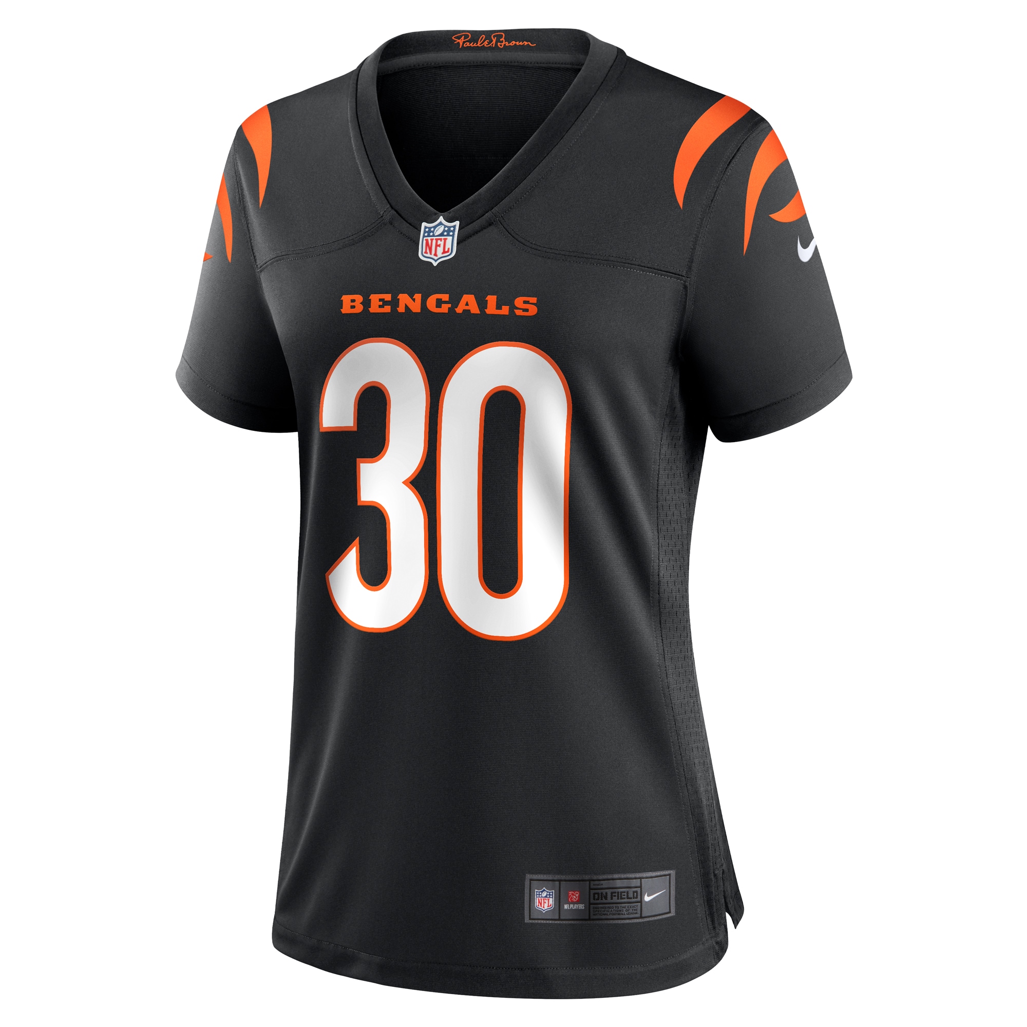 Cincinnati Bengals Chase Brown Black Team Game NFL Jersey Women's