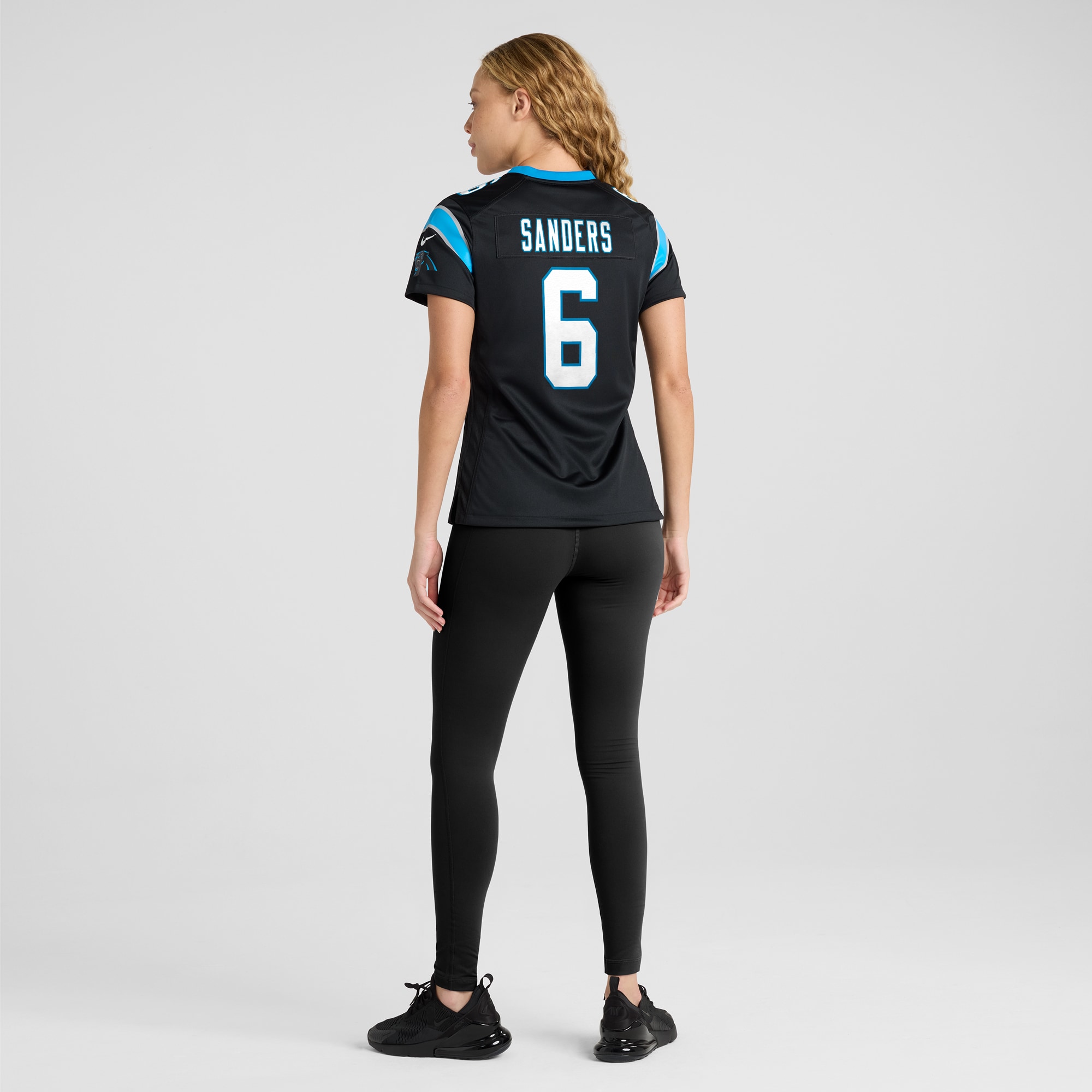 Carolina Panthers Miles Sanders Black All Player NFL Jersey Women's