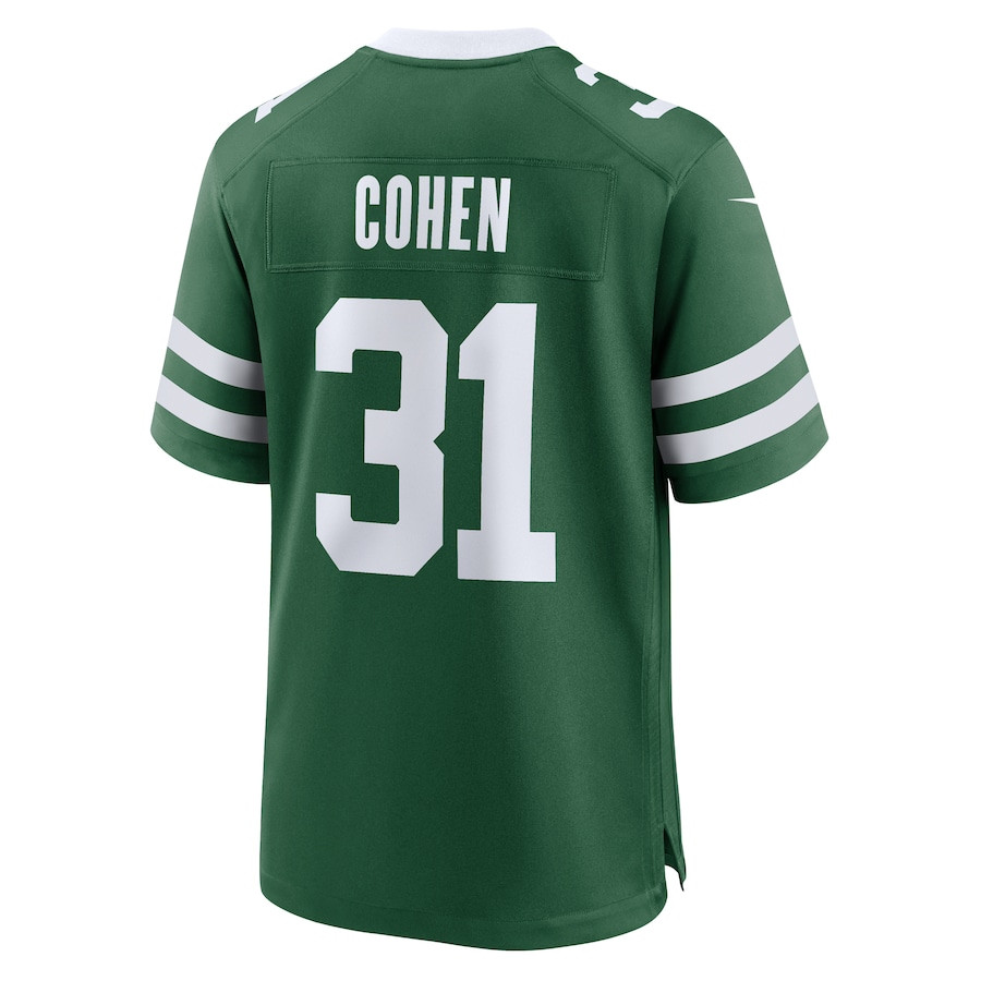 Tarik Cohen 31 New York Jets Team Game Legacy Green NFL Jersey Men's