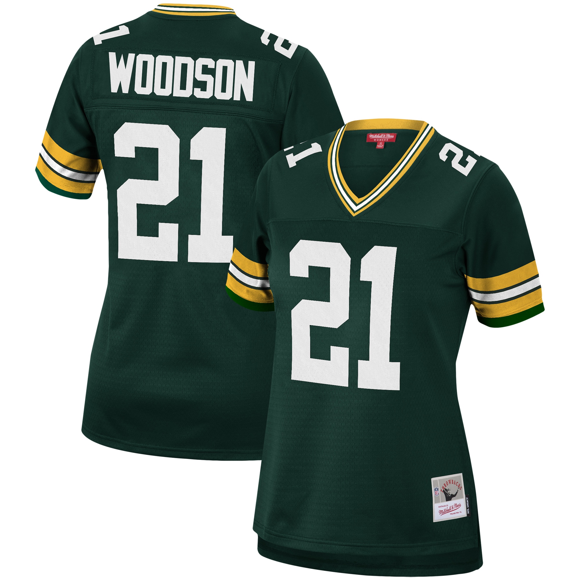 Green Bay Packers Charles Woodson Mitchell Ness Green 2010 Legacy Player NFL Jersey Women's