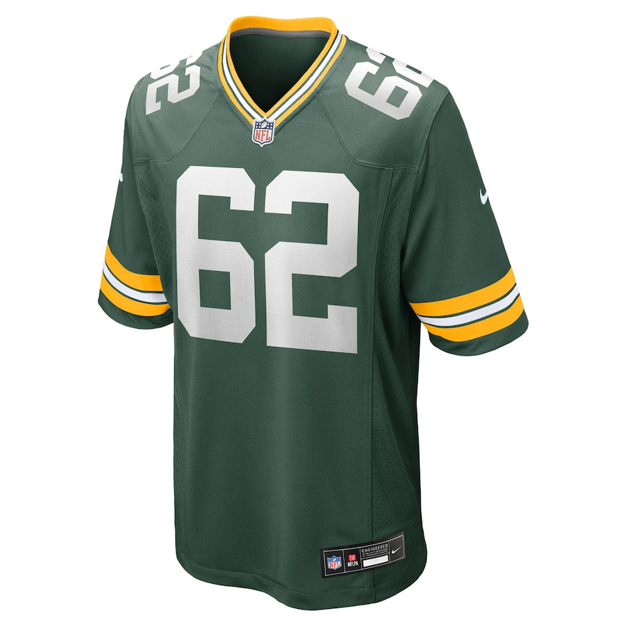Jacob Monk 62 Green Bay Packers Game Green NFL Jersey Men's