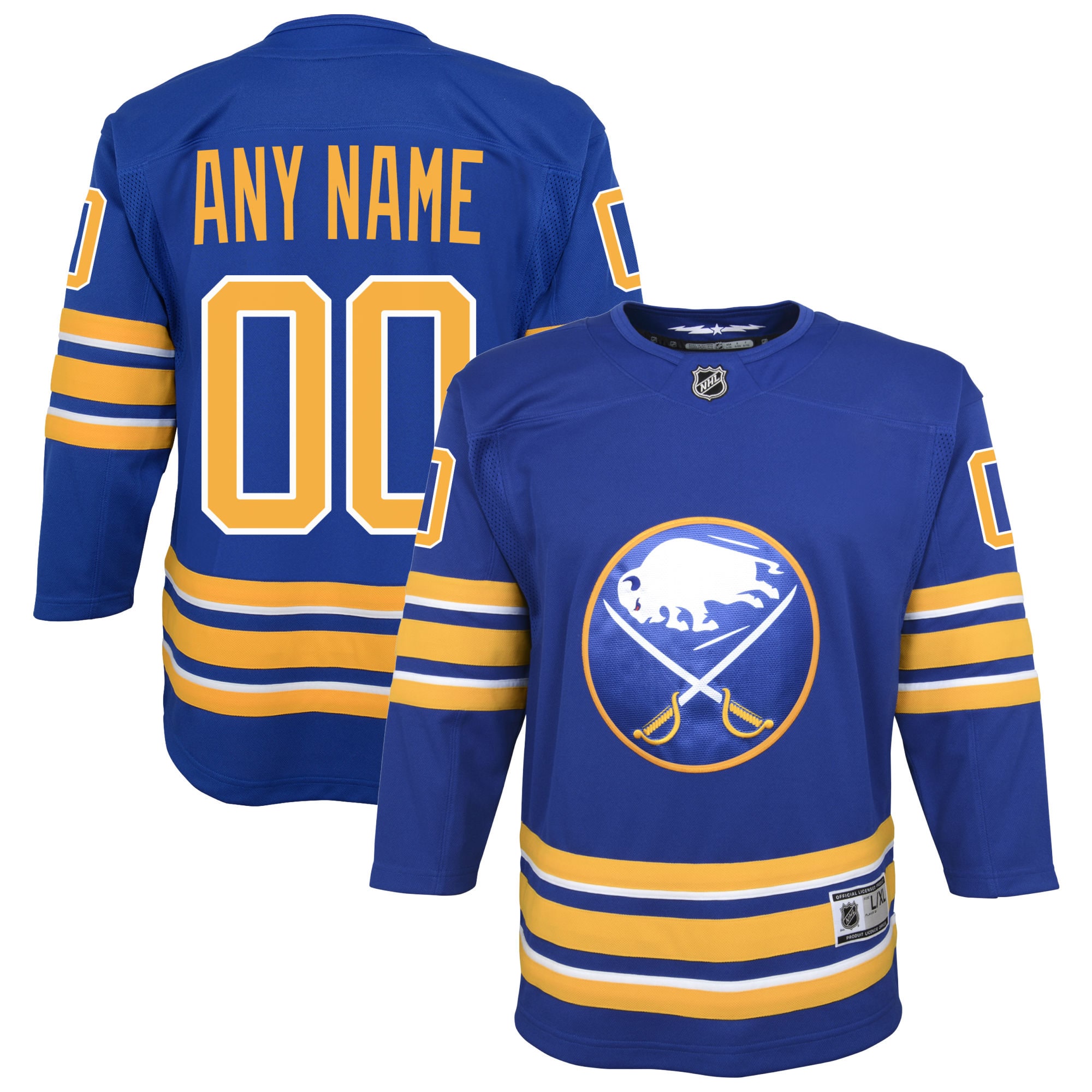 Buffalo Sabres Royal Home Custom Premier NHL Jersey Youth