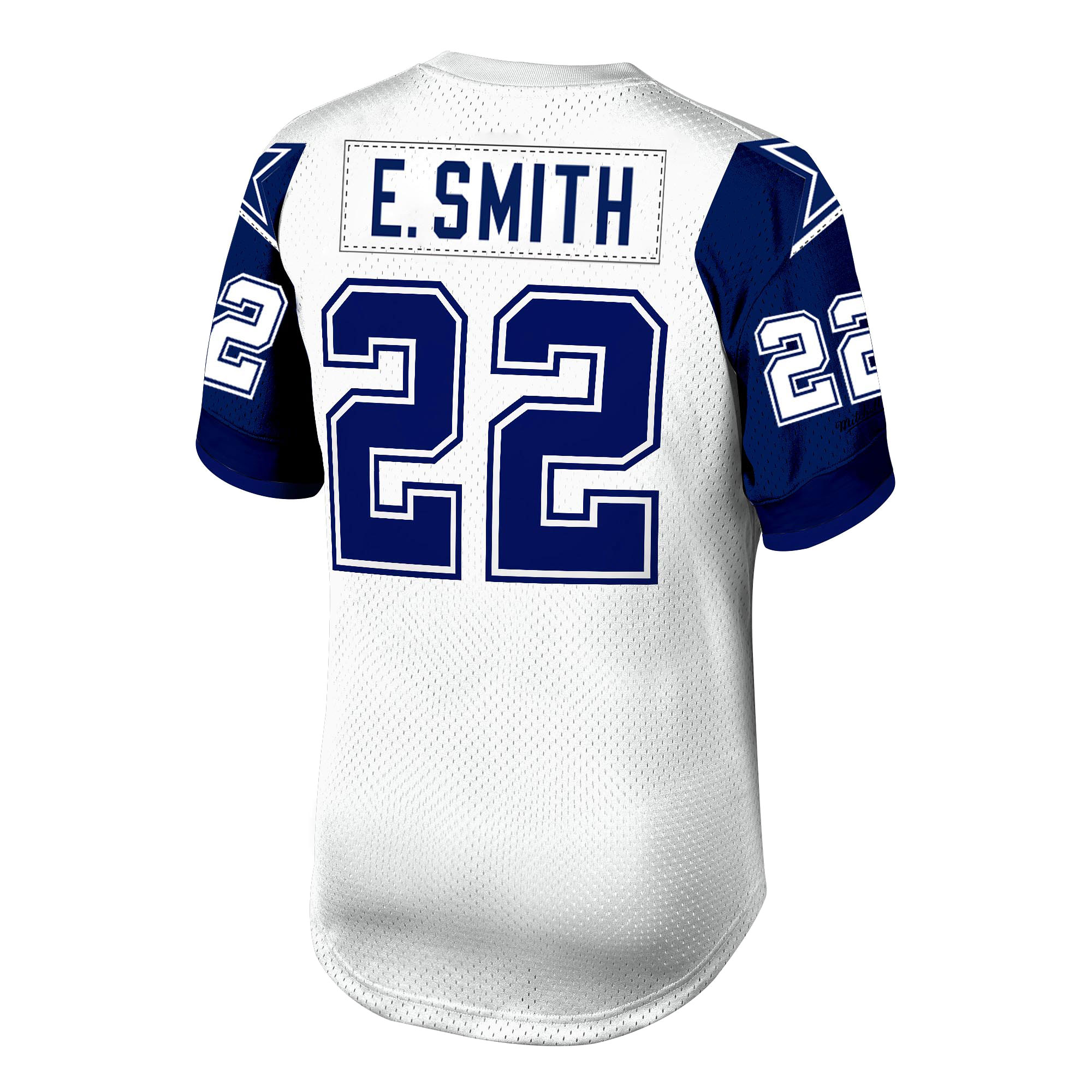 Dallas Cowboys 1996 Emmitt Smith Mitchell Ness White Throwback Retired Player NFL Jersey Men's