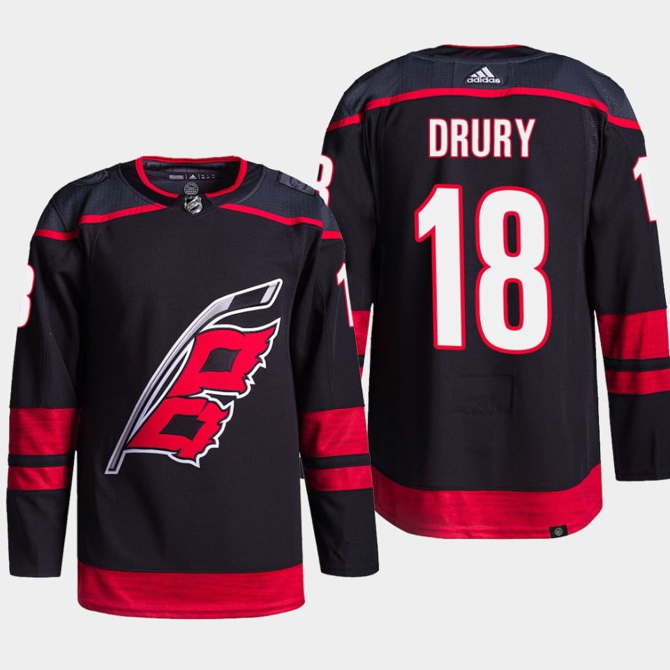 Jack Drury 18 Carolina Hurricanes Black Primegreen Alternate NHL Jersey Men's