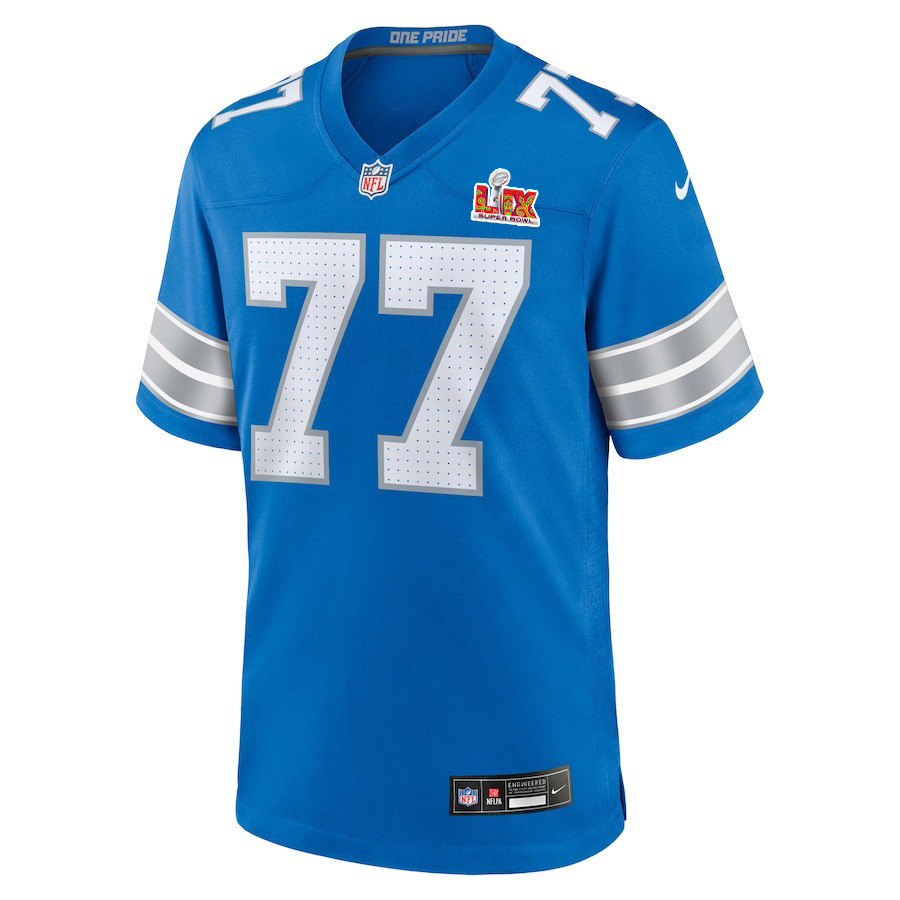 Frank Ragnow #77 Detroit Lions Super Bowl LIX Blue NFL Jersey Men's