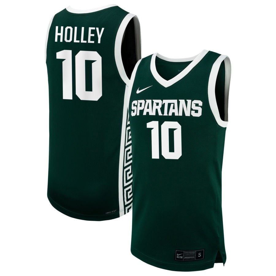 Helen Holley 10 Michigan State Spartan Unisex NIL Green NCAA Jersey Unisex