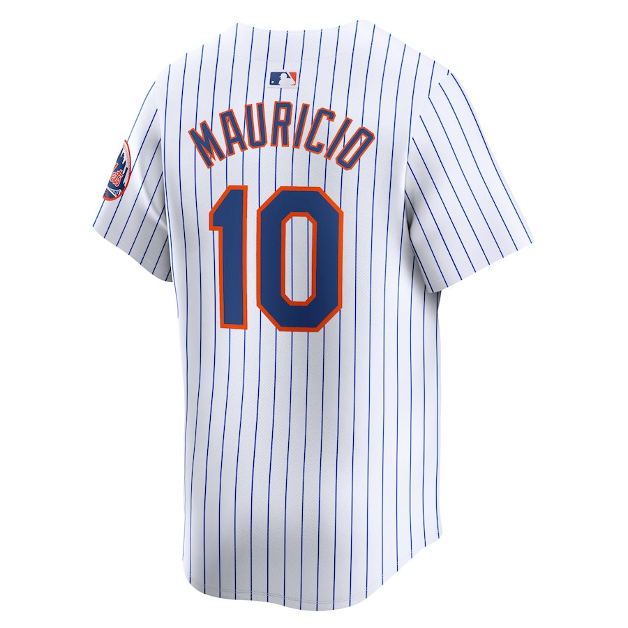 Ronny Mauricio 10 New York Mets Home Limited Player White MLB Jersey Men's