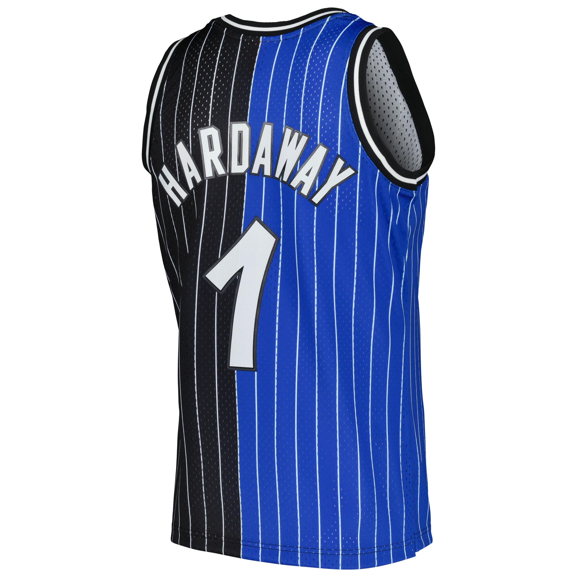 Mitchell Ness Penny Hardaway Blue/Black Orlando Magicc Hardwood Classics 1994/95 Split Swingman NBA Jersey Men's