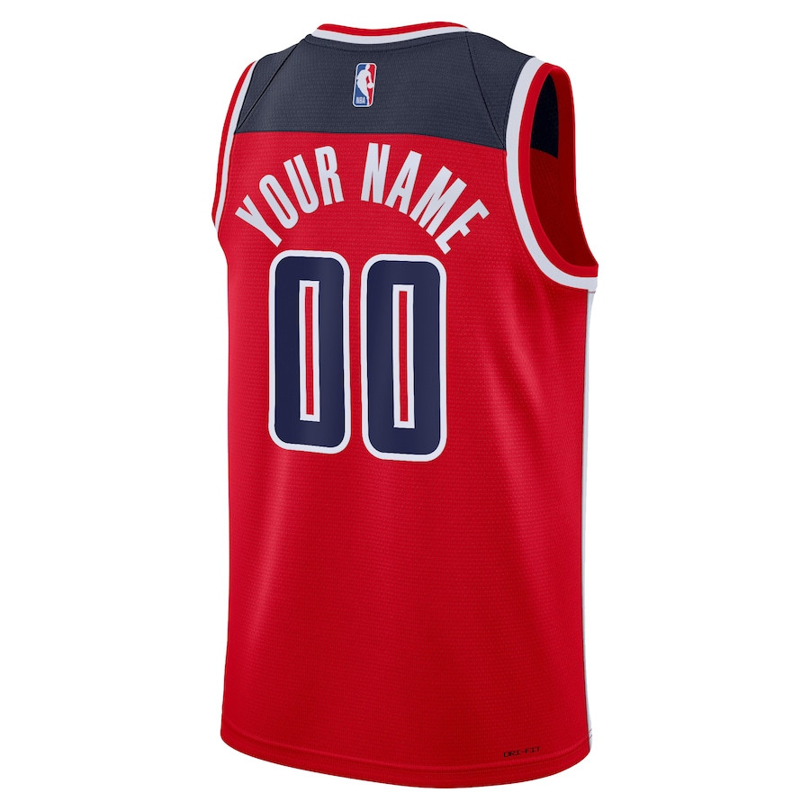 Washington Wizards 2023/24 Icon Swingman Custom Red NBA Jersey Men's