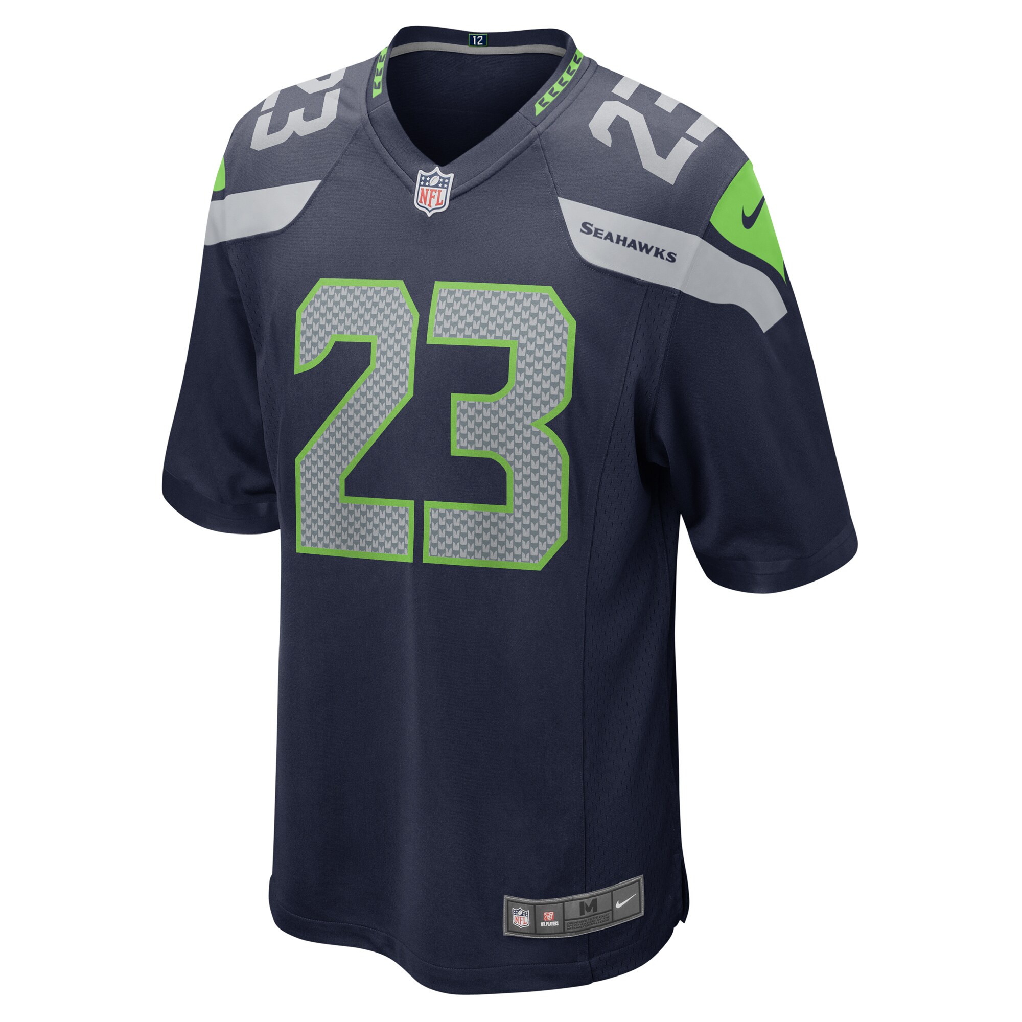 Seattle Seahawks Artie Burns College Navy Game NFL Jersey Men's
