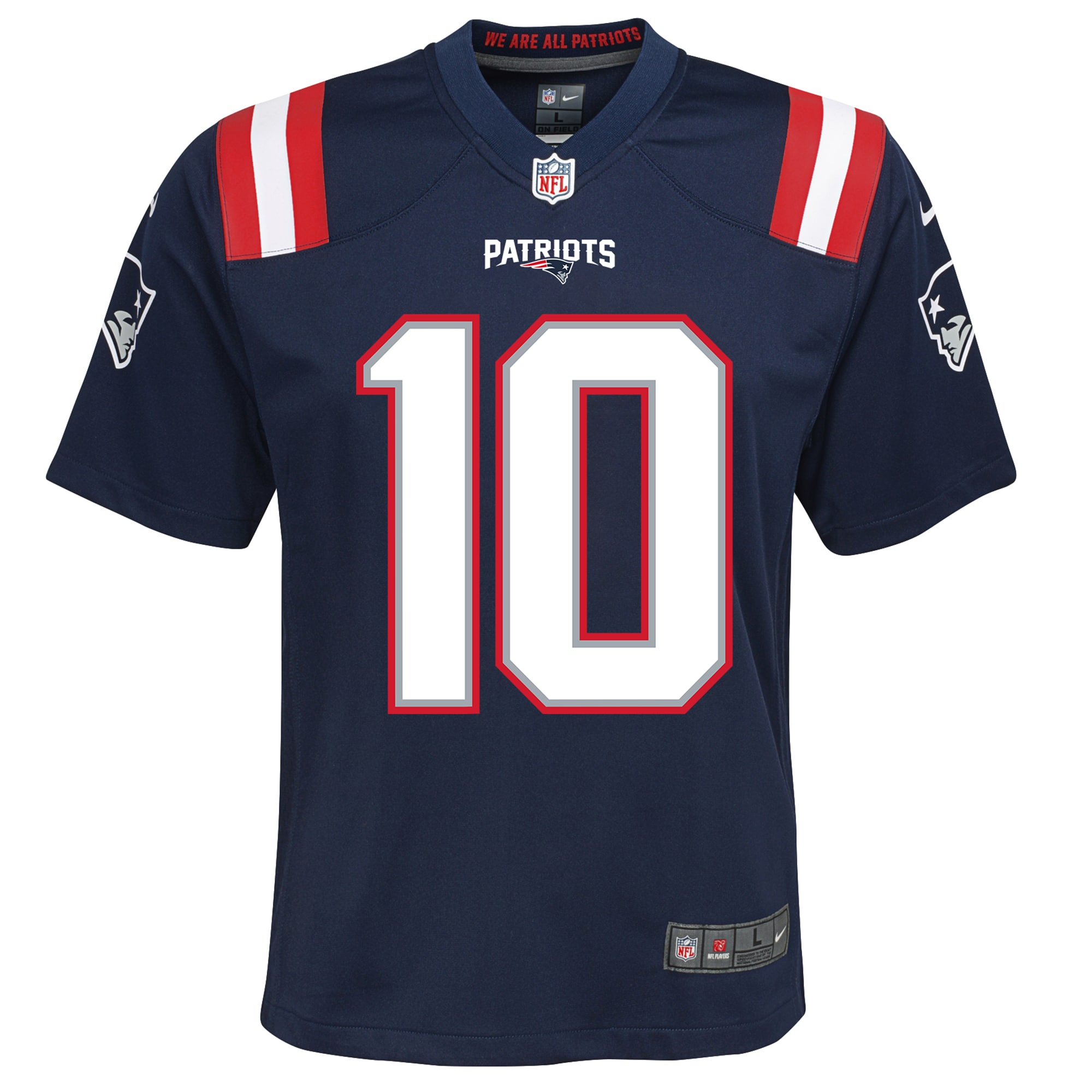 New England Patriots Mac Jones Navy Game NFL Jersey Youth