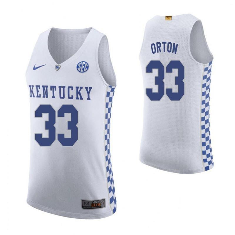33 Daniel Orton Roa White Elite Kentucky Wildcats NCAA Jersey Men's