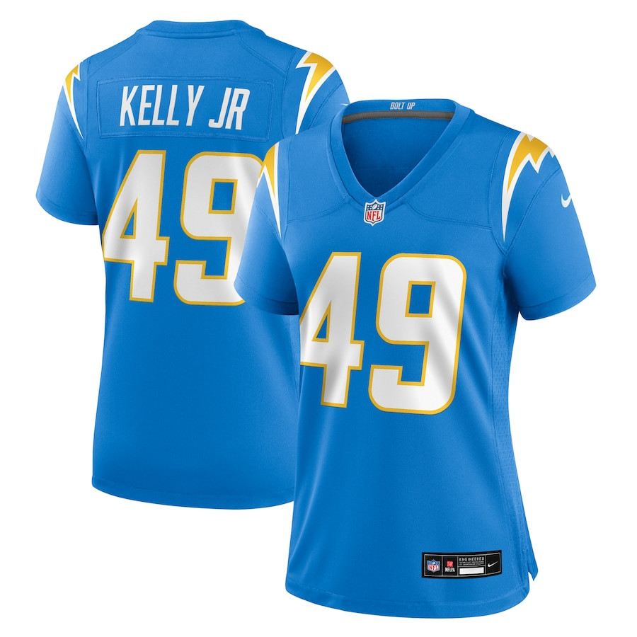 John Kelly Jr. 49 Los Angeles Chargers Team Game Powder Blue NFL Jersey Women's