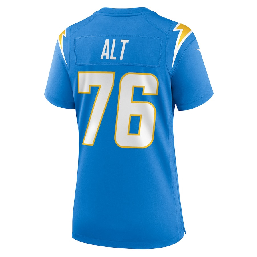 Joe Alt 76 Los Angeles Chargers Game Powder Blue NFL Jersey Women's