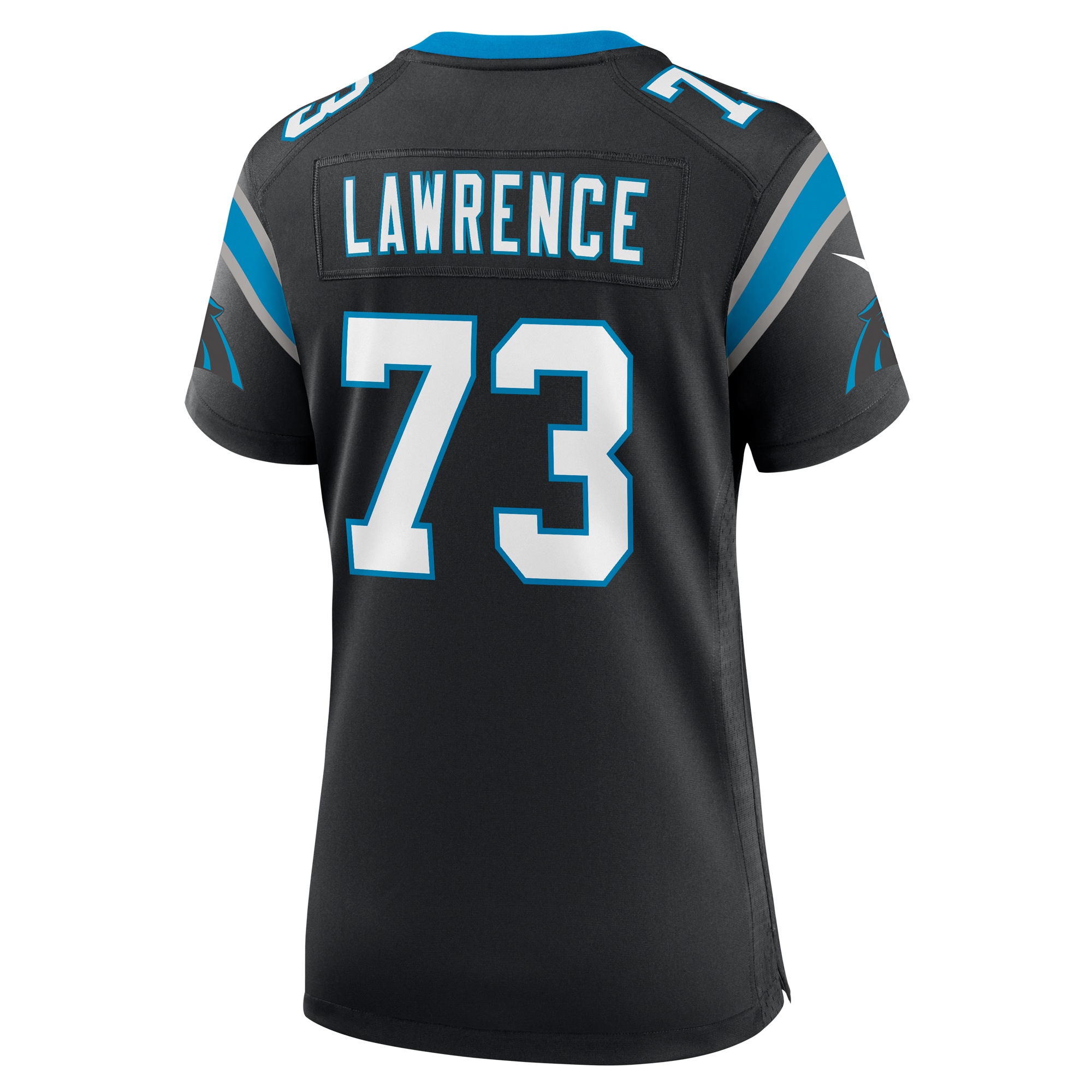 Carolina Panthers Rashard Lawrence Black Game NFL Jersey Women's