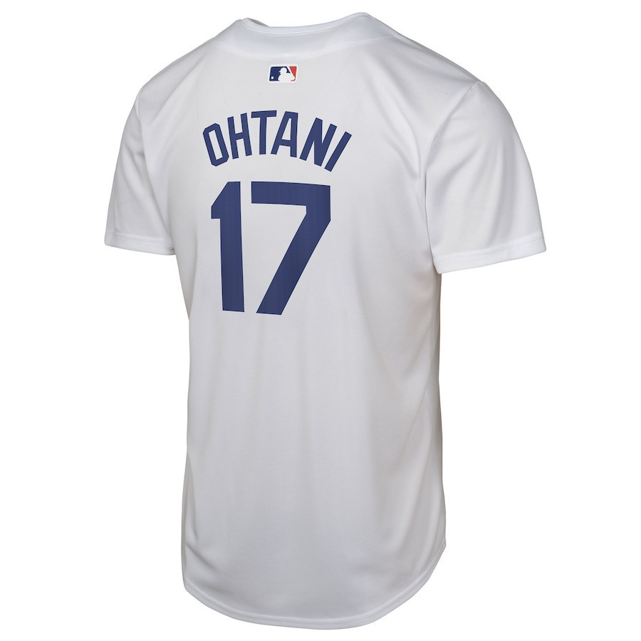 Shohei Ohtani 17 Los Angeles Dodgers Home Player Game White MLB Jersey Youth
