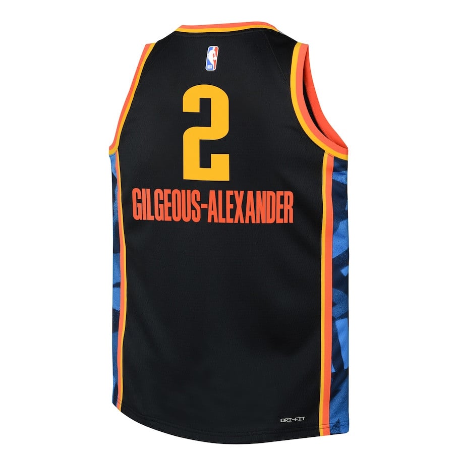 Shai Gilgeous-Alexander 2 Oklahoma City Thunder 2024/25 Swingman Playe City Edition Black NBA Jersey Youth