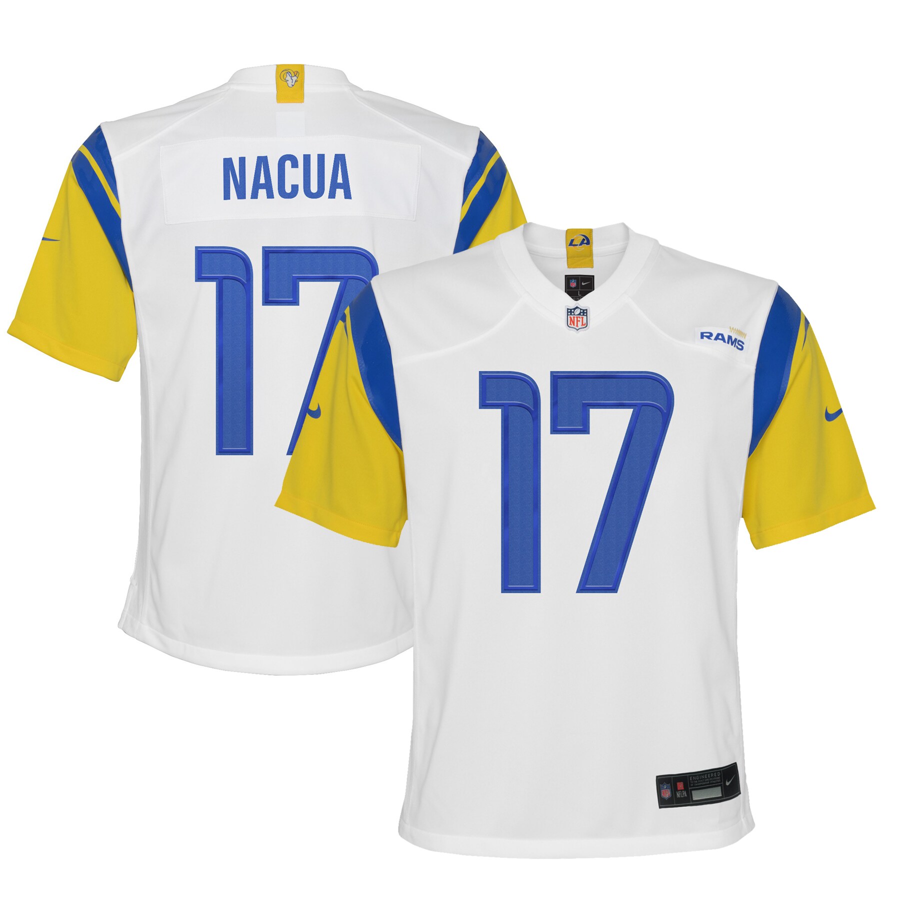 Los Angeles Rams Puka Nacua White Game NFL Jersey Youth