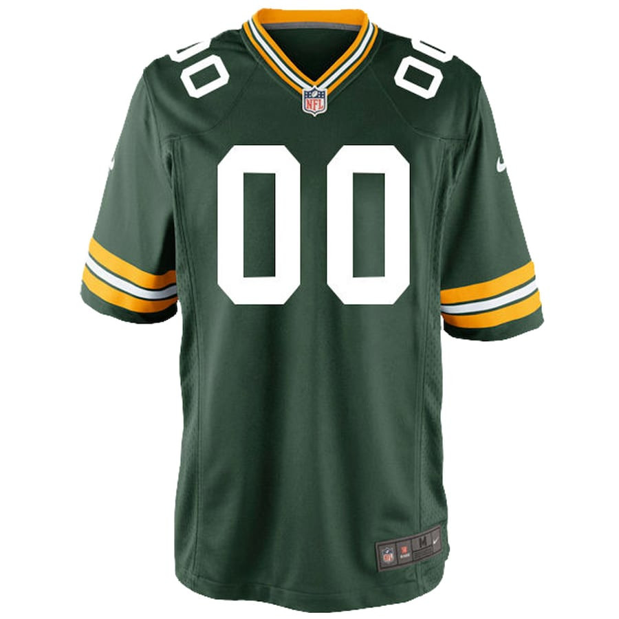 Green Bay Packers Custom Game Green NFL Jersey Youth