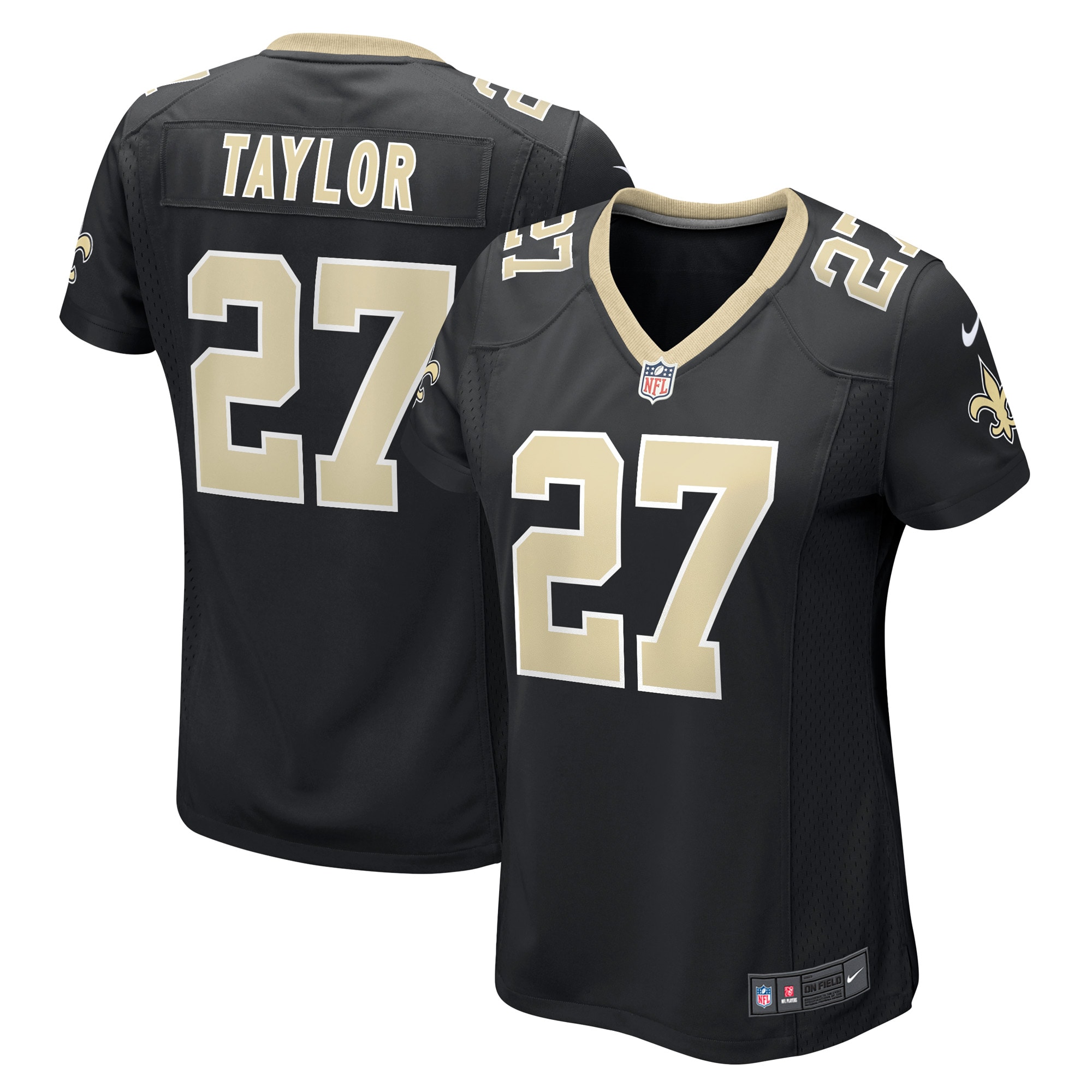 New Orleans Saints Alontae Taylor Black Game Player NFL Jersey Women's