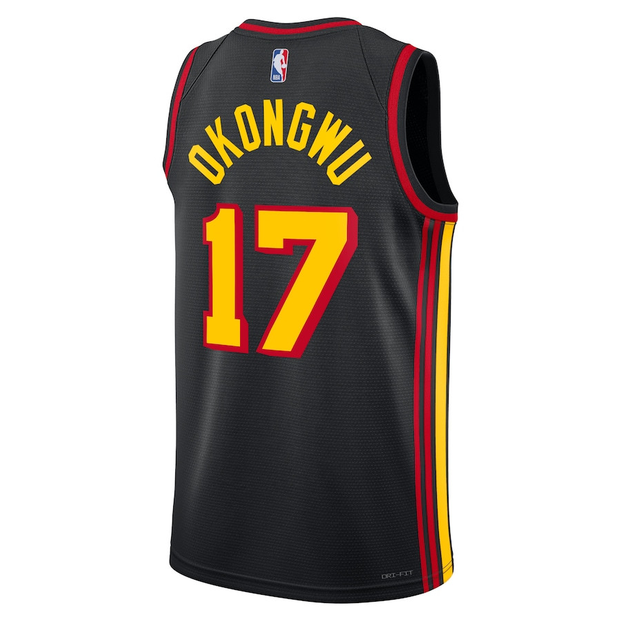 Onyeka Okongwu 17 Atlanta Hawks Unisex Swingman Statement Edition Black NBA Jersey Unisex