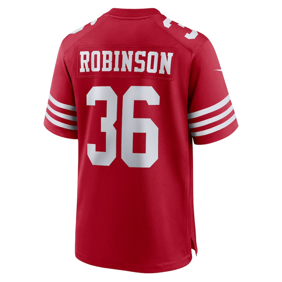 Curtis Robinson 36 San Francisco 49ers Game Scarlet NFL Jersey Men's