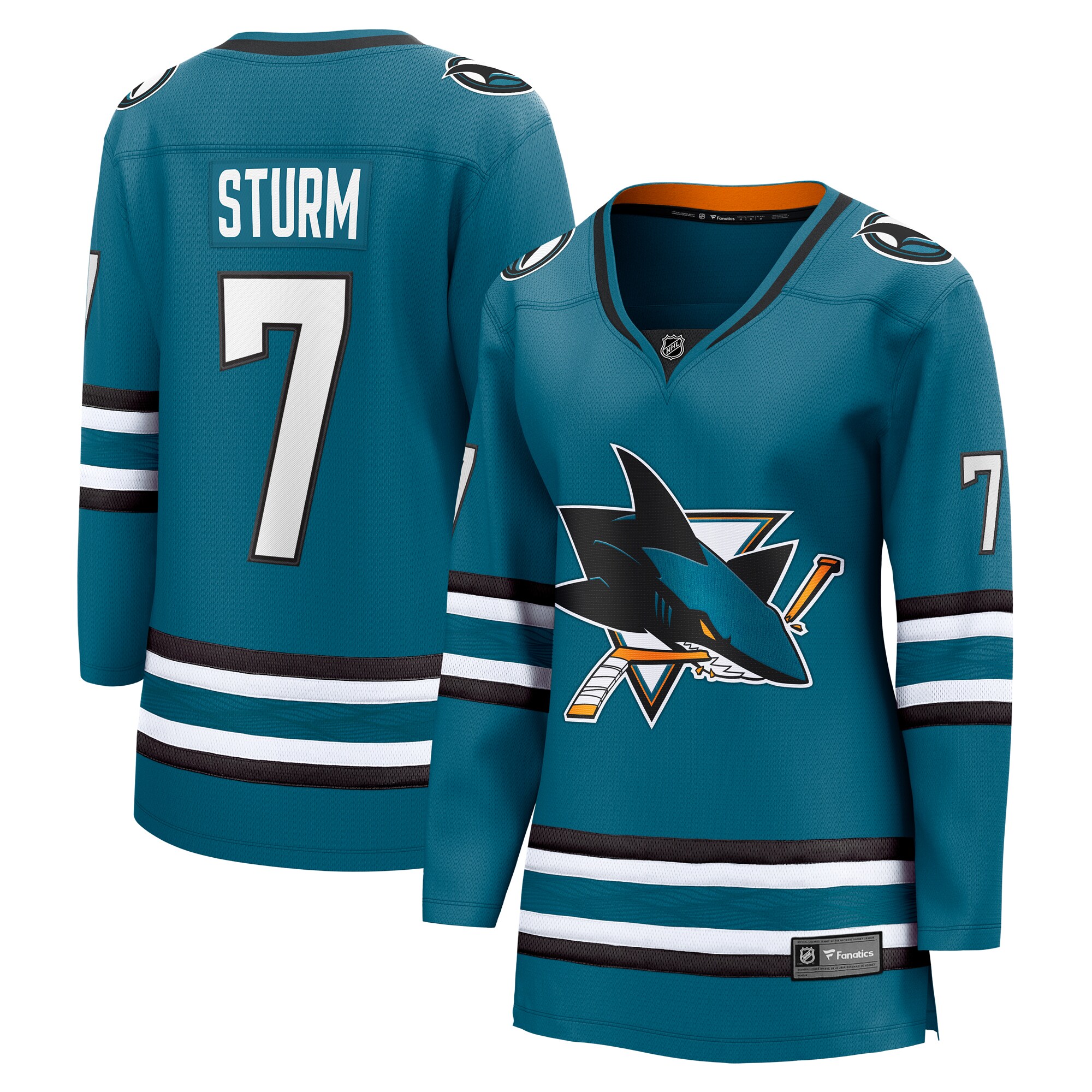 San Jose Sharks Nico Sturm Teal Home Breakaway Player NHL Jersey Women's