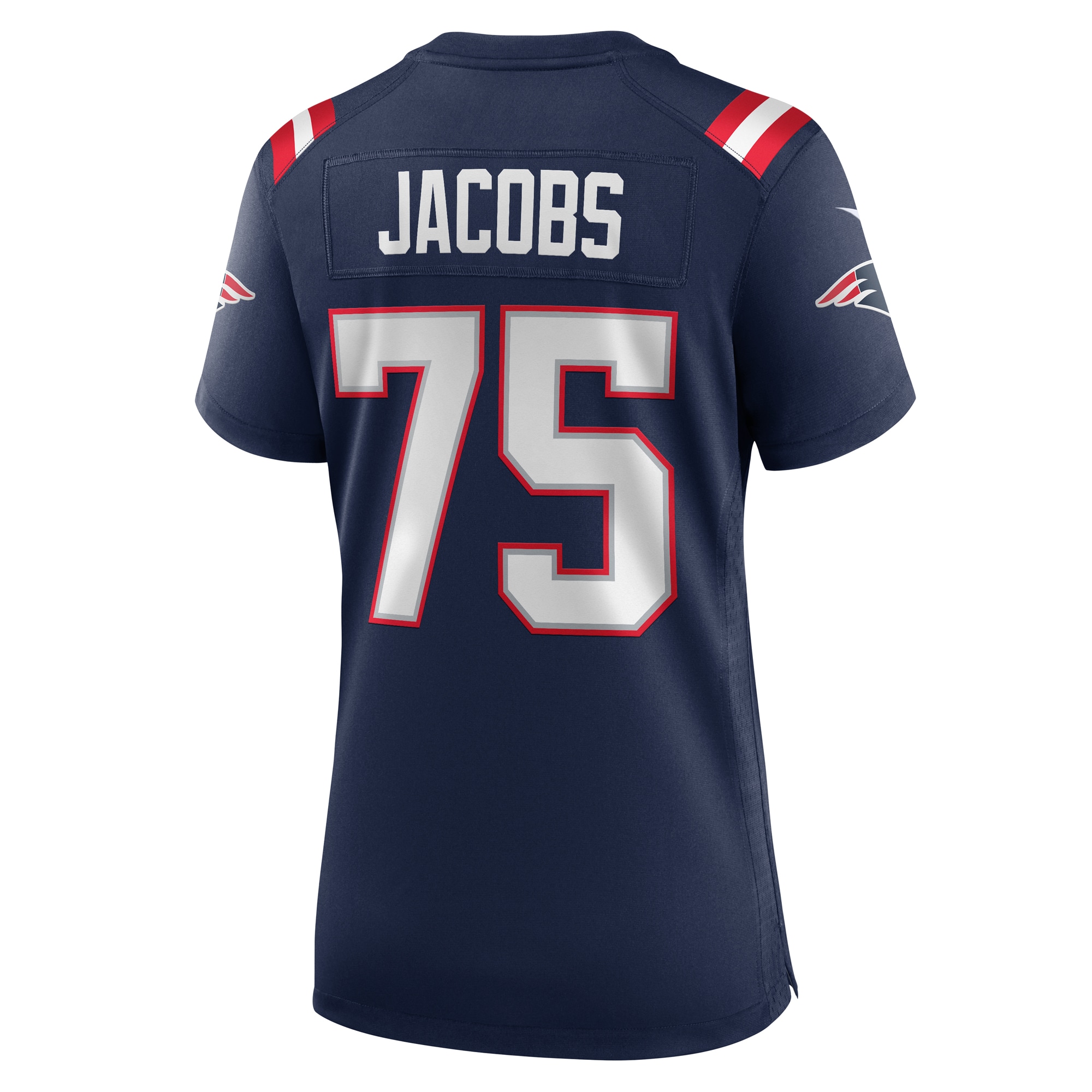 New England Patriots Demontrey Jacobs Navy Game NFL Jersey Women's