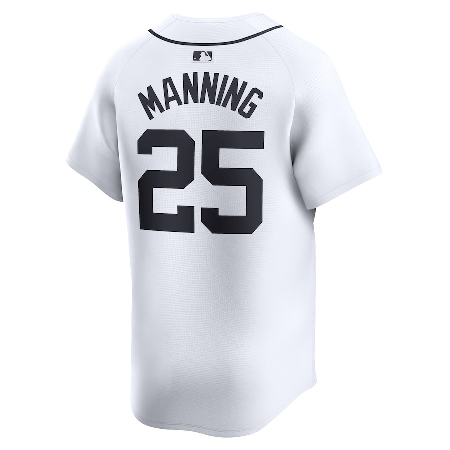 Matt Manning 25 Detroit Tigers Home Limited Player White MLB Jersey Men's