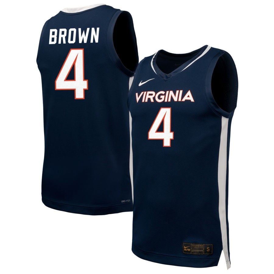Jillian Brown 4 Virginia Cavalier Unisex NIL Navy NCAA Jersey Unisex