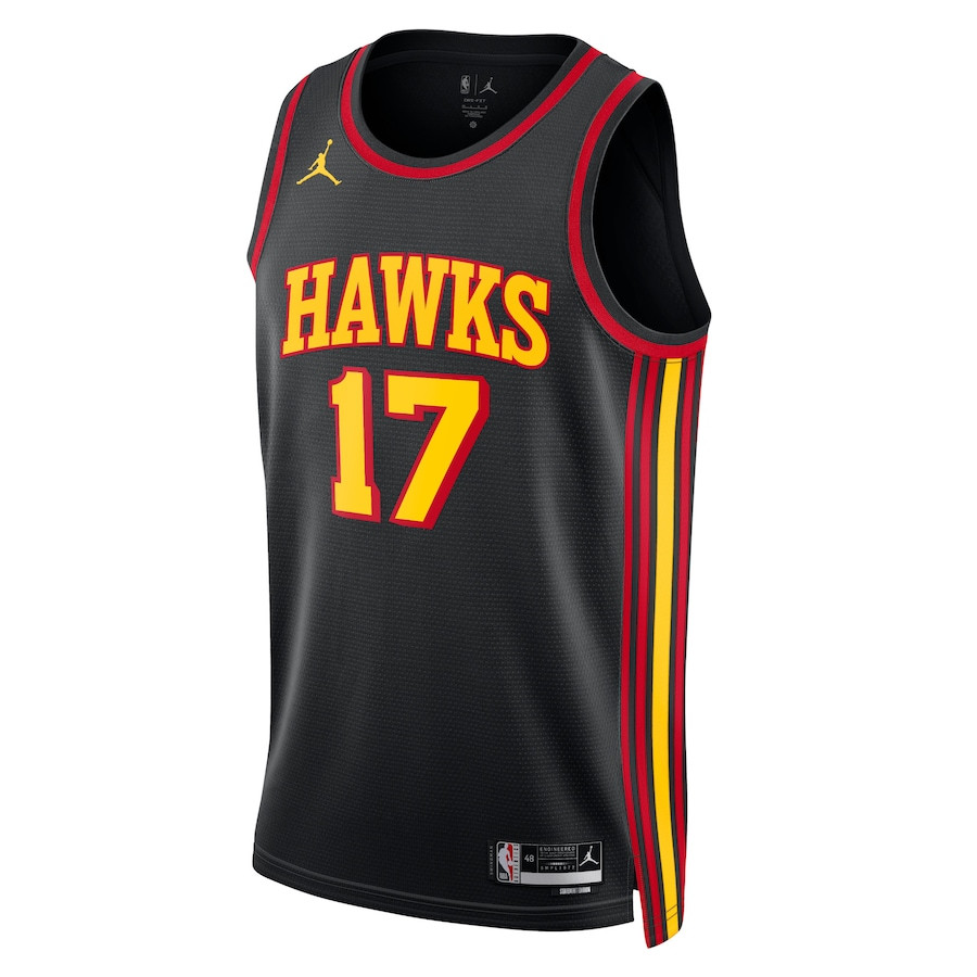 Onyeka Okongwu 17 Atlanta Hawks Unisex Swingman Statement Edition Black NBA Jersey Unisex