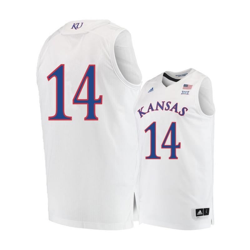 14 Brannen Green White Kansas Jayhawks NCAA Jersey Men's