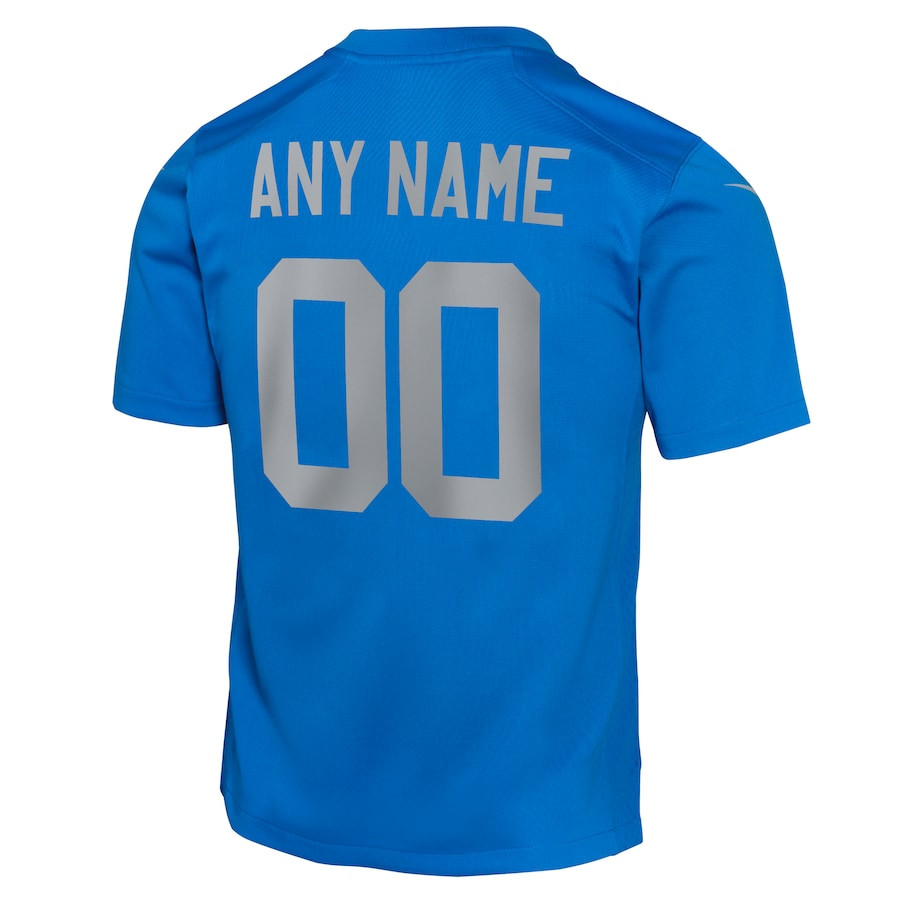 Detroit Lions Alternate Custom Game Blue NFL Jersey Youth