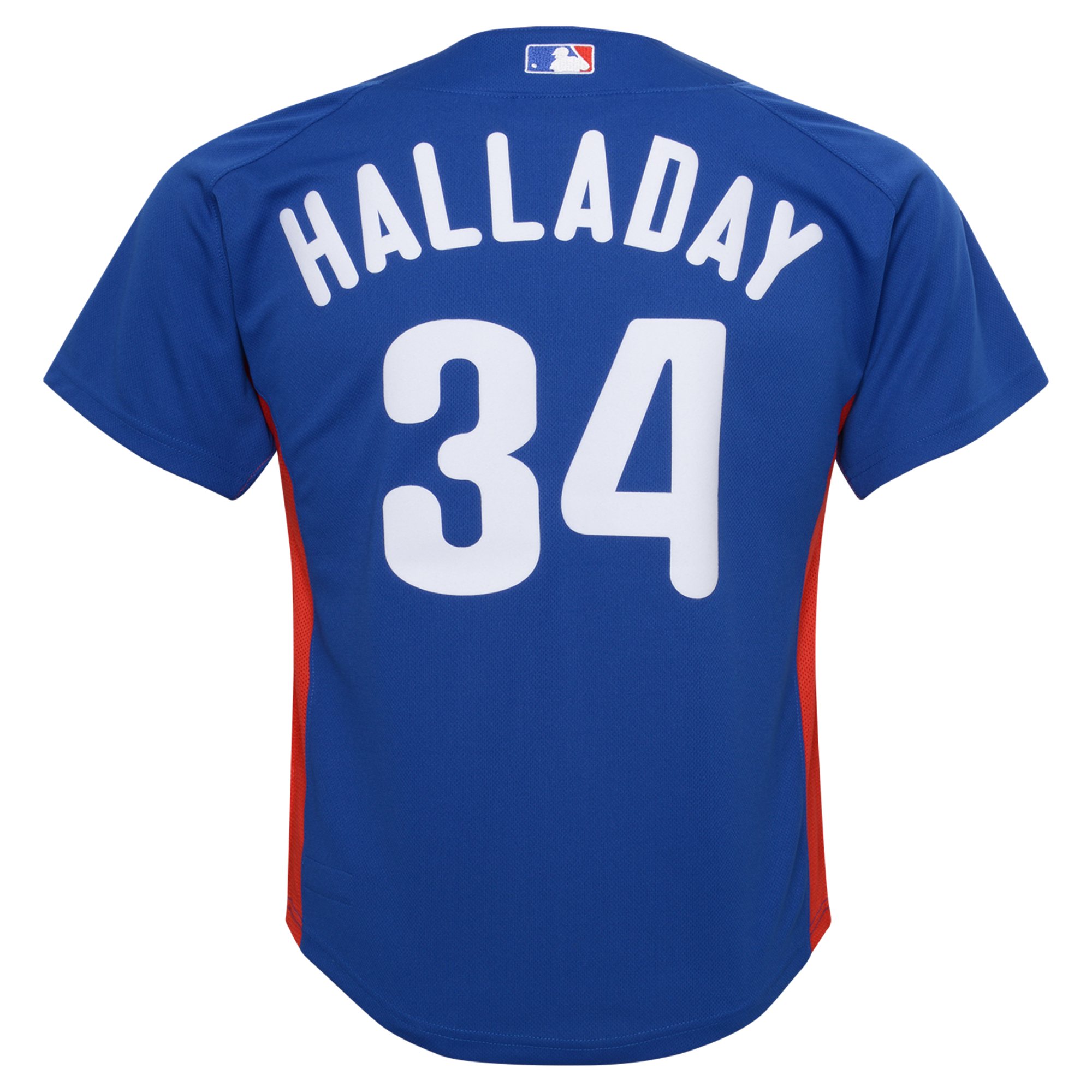 Philadelphia Phillies Roy Halladay Mitchell Ness Royal Cooperstown Collection Mesh Batting Practice MLB Jersey Youth